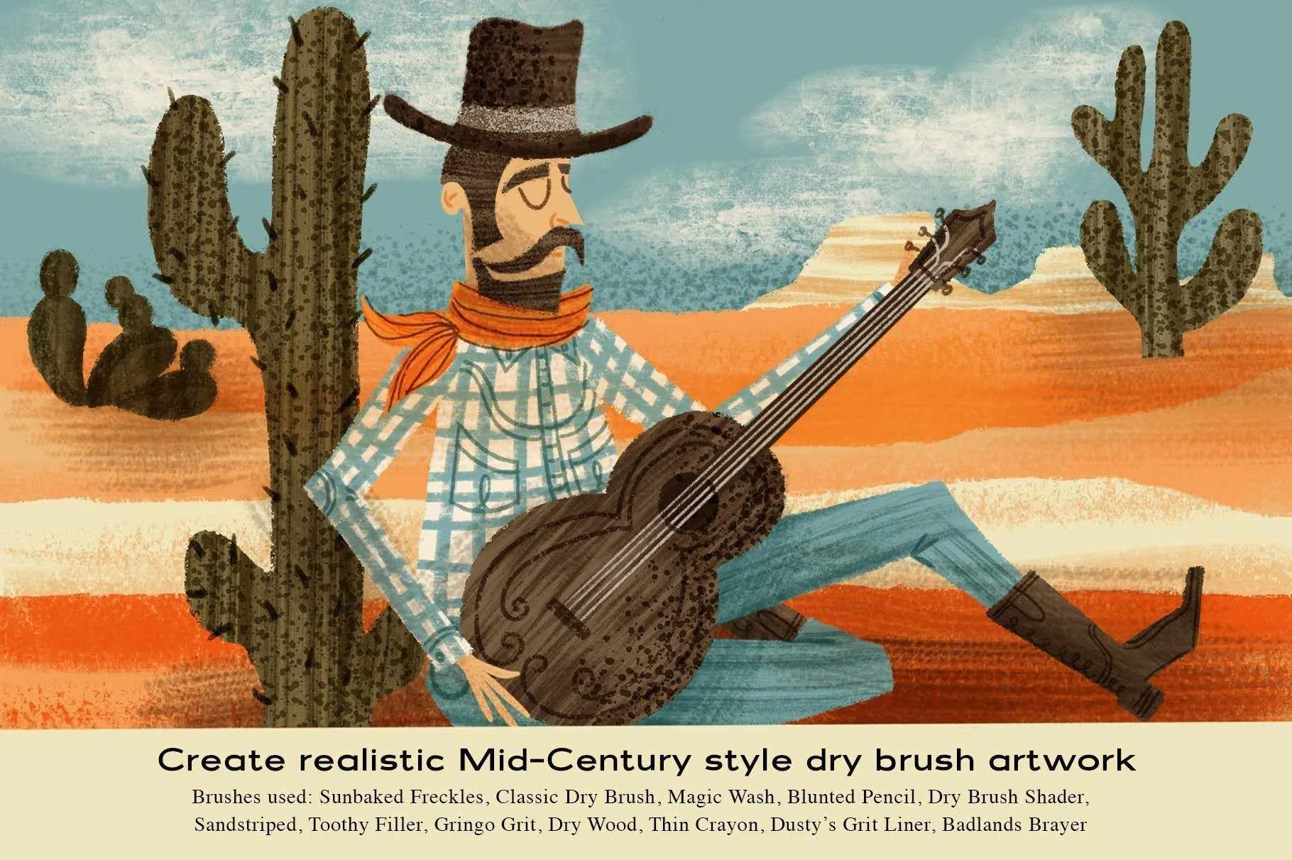The Complete Mid-Century Brush Collection for Clip Studio Paint