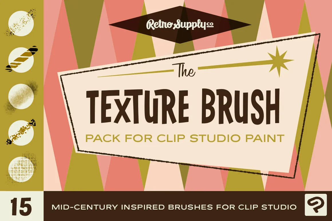 The Complete Mid-Century Brush Collection for Clip Studio Paint