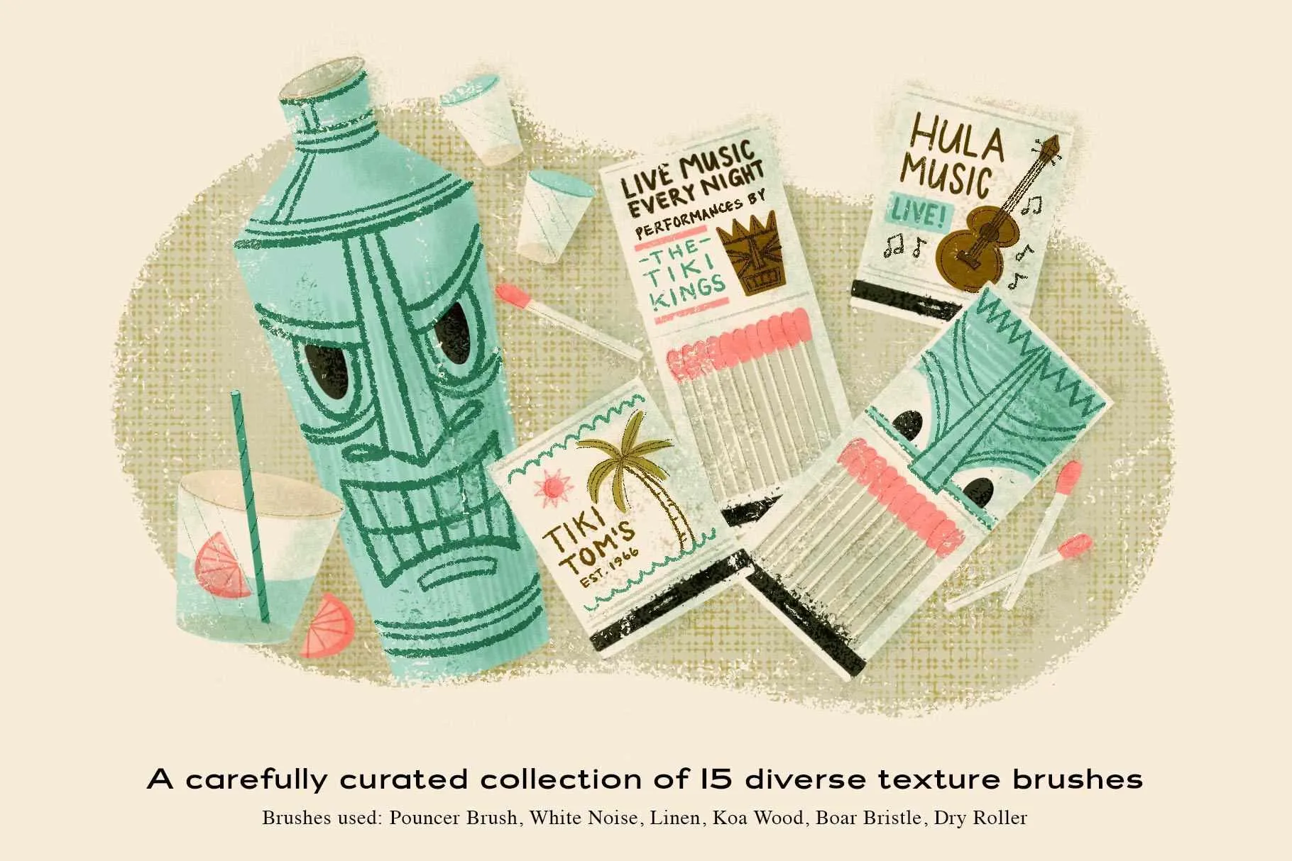 The Complete Mid-Century Brush Collection for Clip Studio Paint