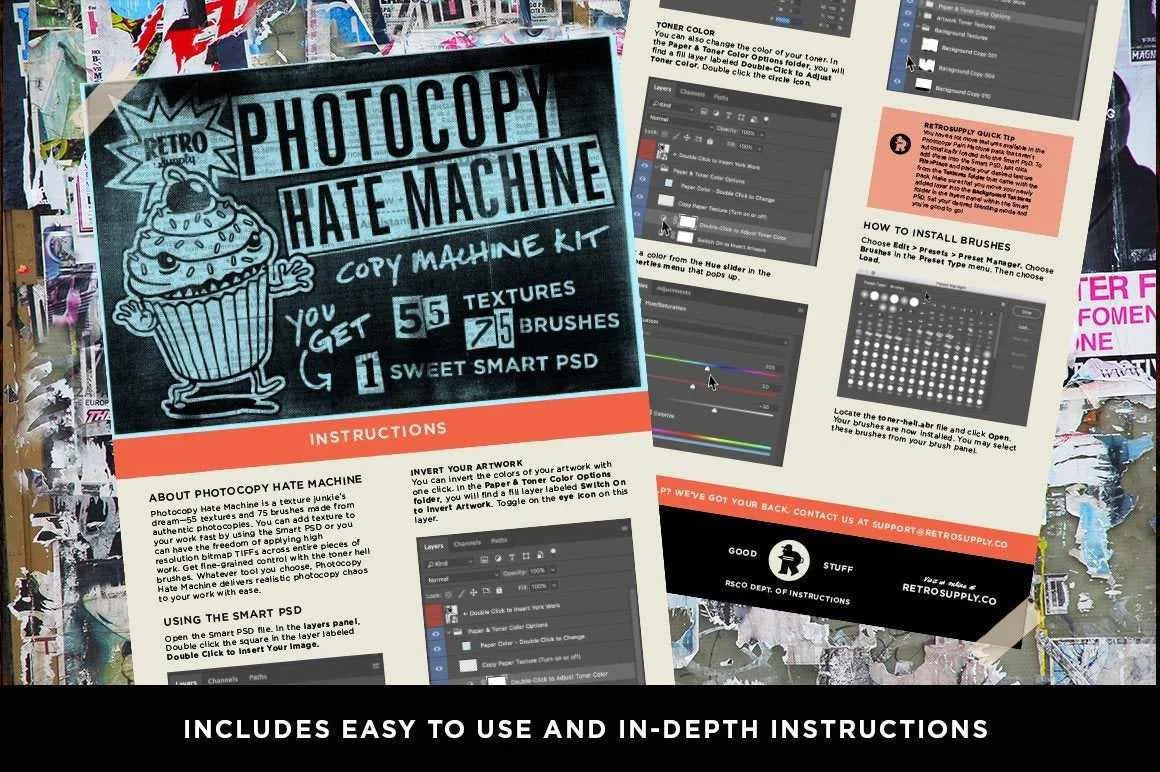 The Photocopy Hate Machine | Photoshop Bundle