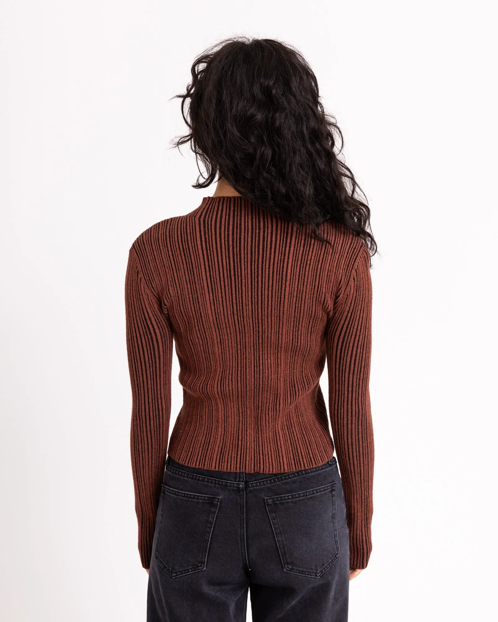 TILTIL Rowie Contrasted Knit Rust Black