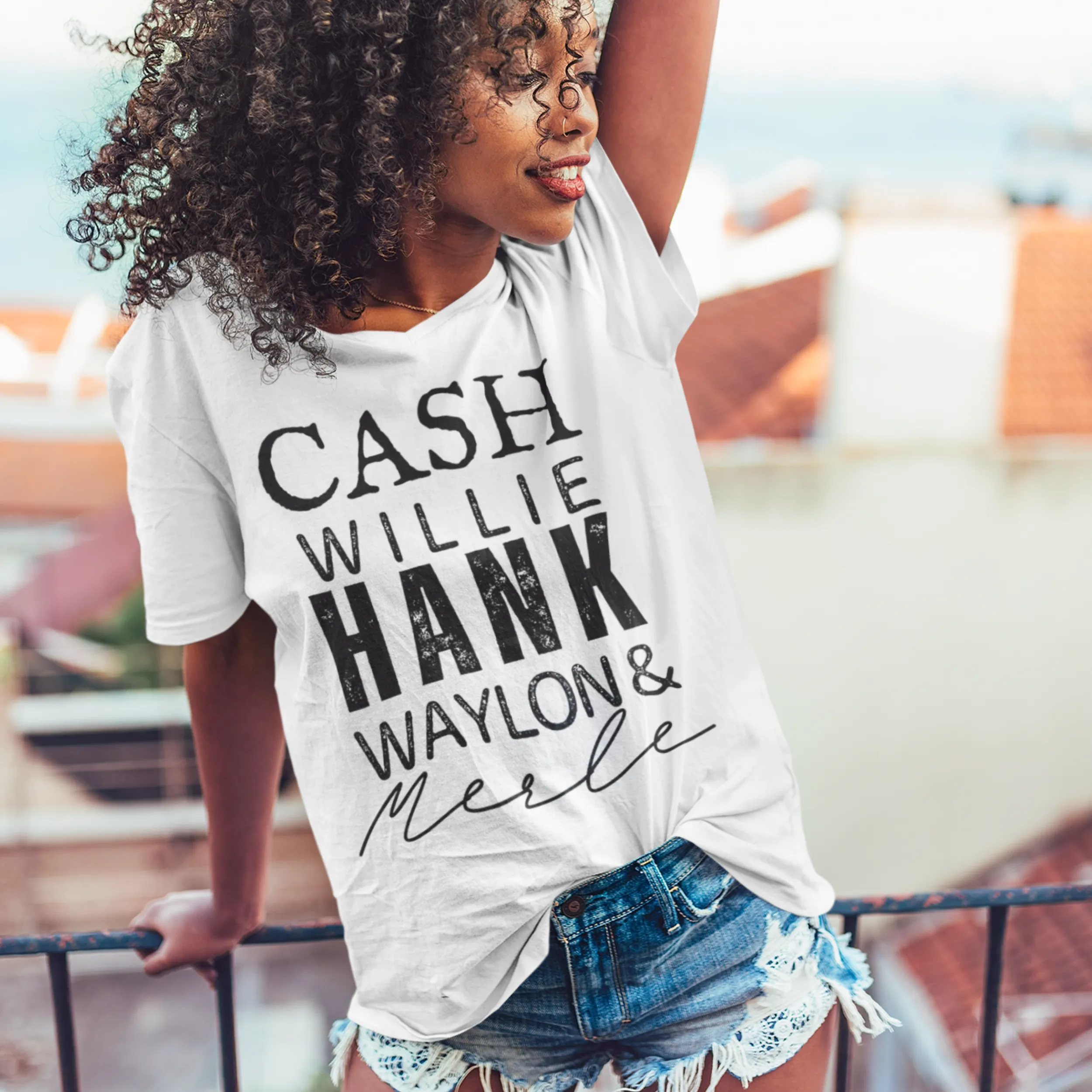 Trendy Cash, Willie, Hank, Waylon, Merle Unisex Comfort Colors® T-shirt, Men's or Women's Spring or Summer T-Shirt, Country Music Artists T-Shirt