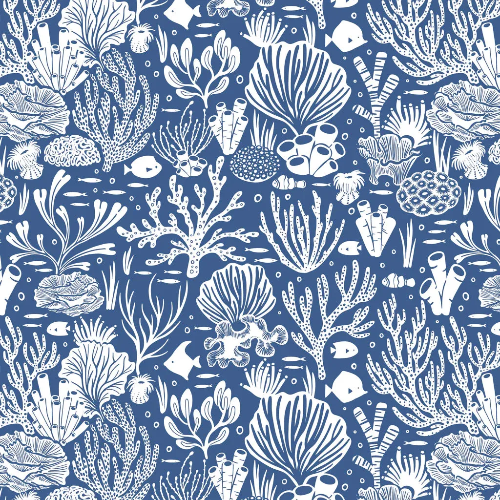 Valencia Dress, Corals Blue