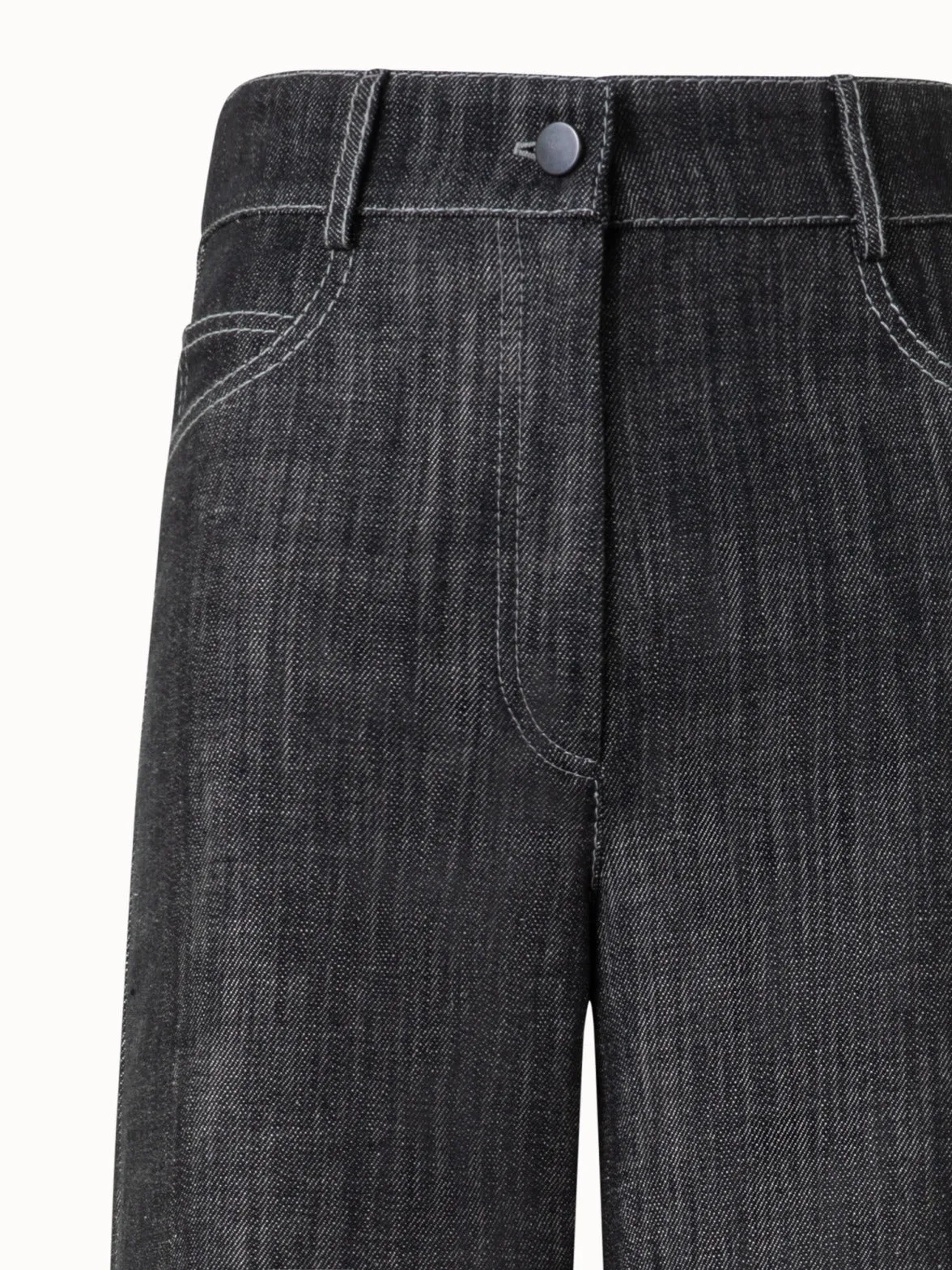 Wide Leg Pants in Winter Denim