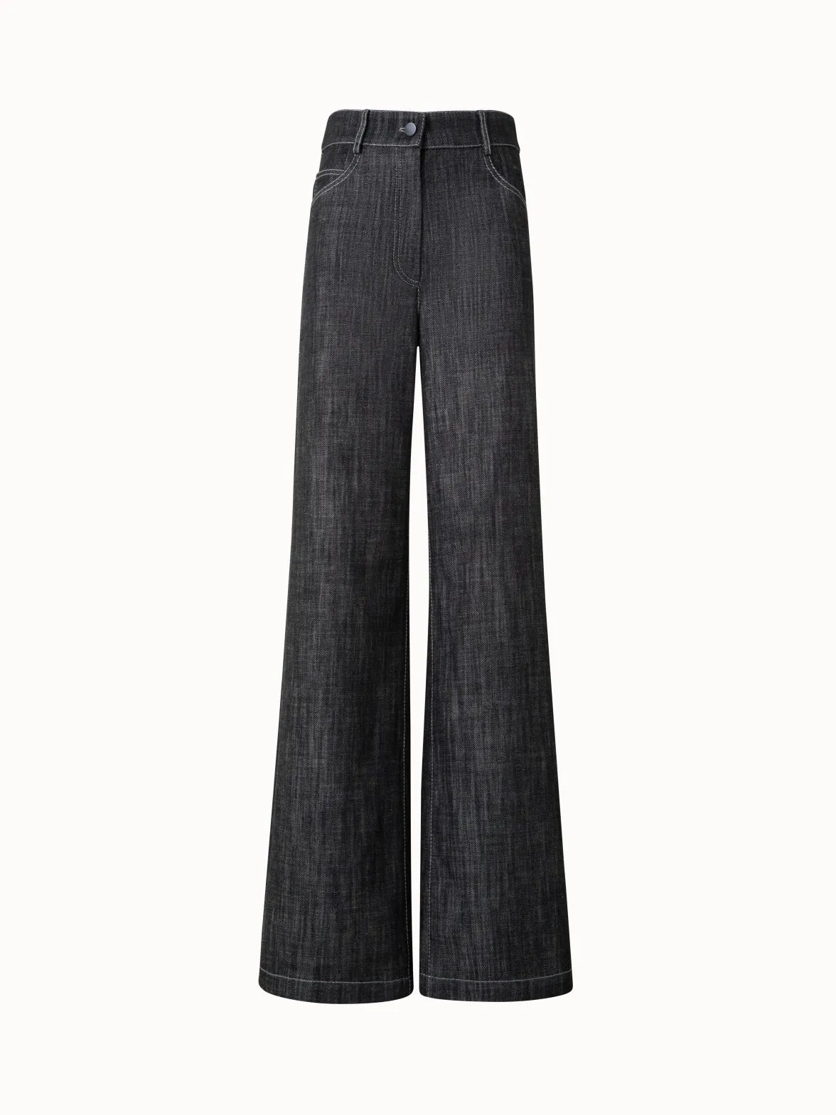 Wide Leg Pants in Winter Denim