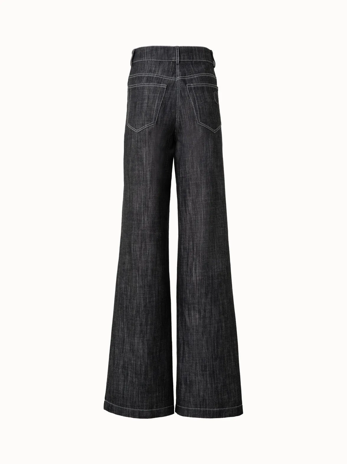 Wide Leg Pants in Winter Denim