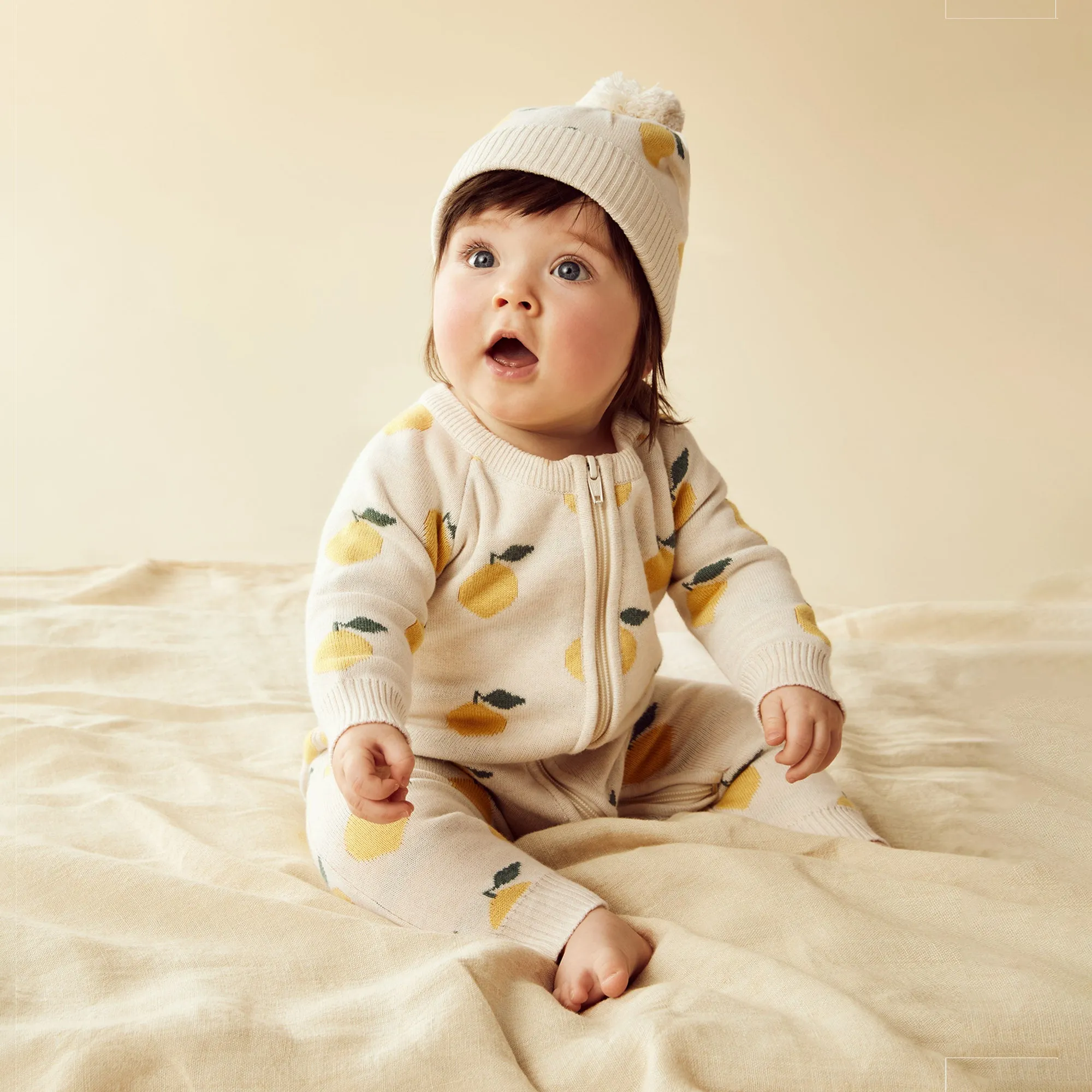 Wilson & Frenchy - Lemony Organic Knitted Jacquard Hat